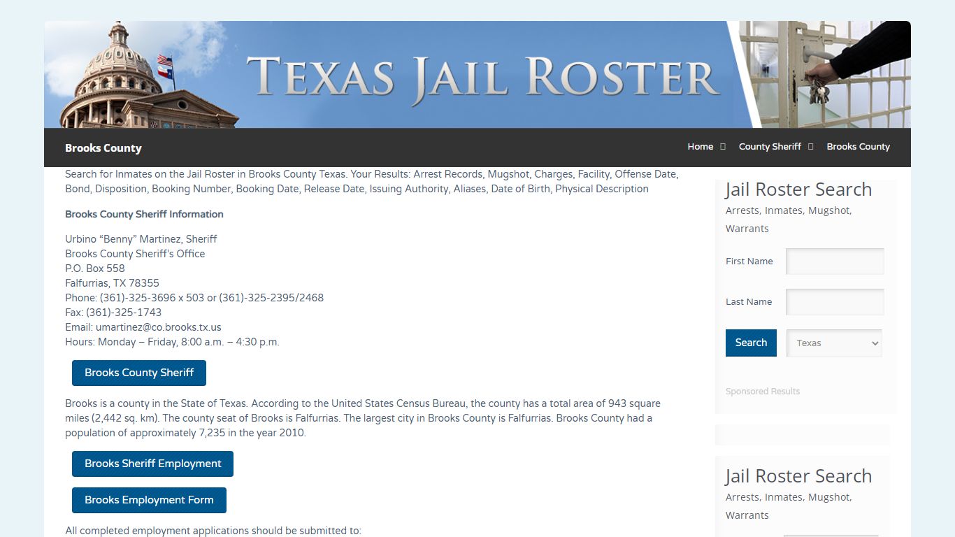 Brooks County | Jail Roster Search